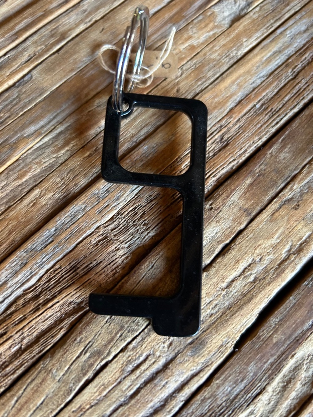 Black handy no touch keychain tool